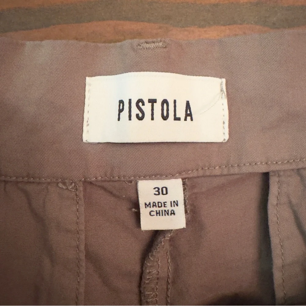 Pistola Felix High Rise‎ Pleated Shorts Size 30 Olive Green Tailored Cuffed
